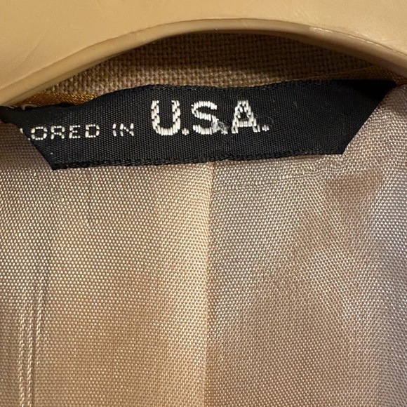 oss & Cromarty Beige Tan Blazer Sports Coat Jacket Men’s 41R Gold Tone Buttons - Picture 4 of 8